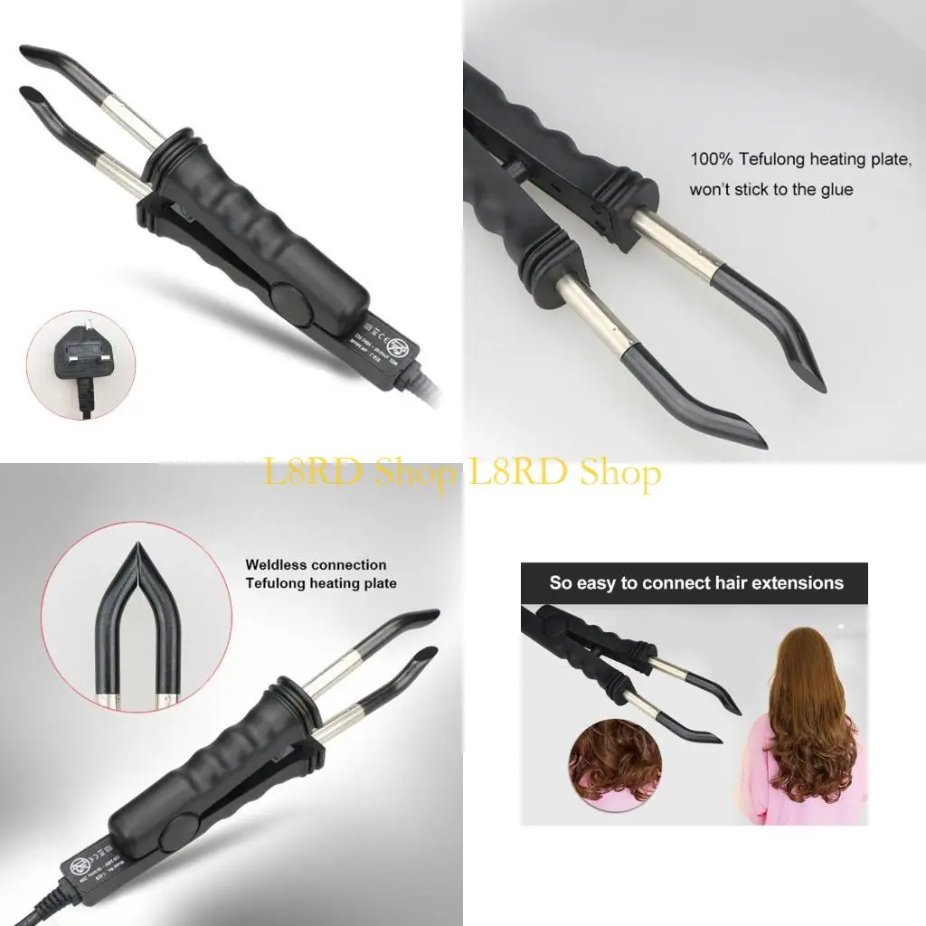 

L8RD Профессиональный инструмент для наращивания волос для плавящегося утюга с нагревом инструмент для плавления палочек