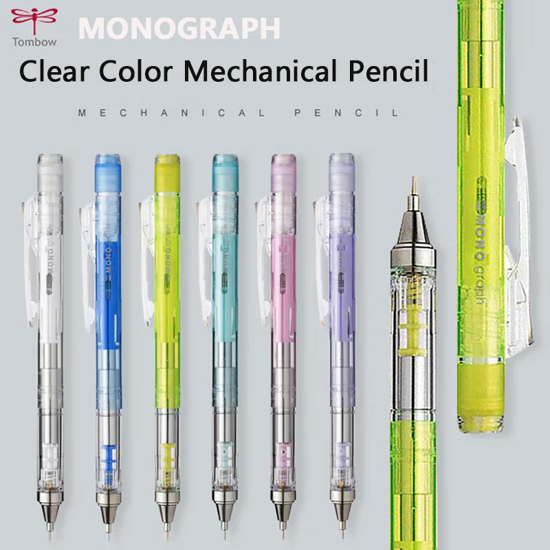 

Механический карандаш Tombow, монограф, прозрачный цвет, встряхивающий к продвижению, автоматические карандаши для письма, рисования, черчения, эскизов