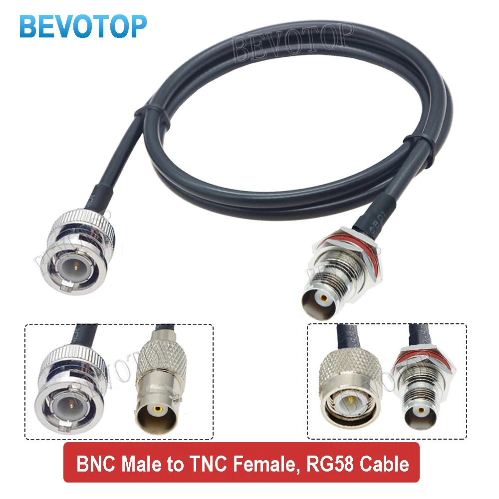 TNC Male To BNC Male Cable Extension RG58 Coaxial Cable Connector BNC TNC Male Crimp for RG58 50ohm Fast Delivery Brass Copper