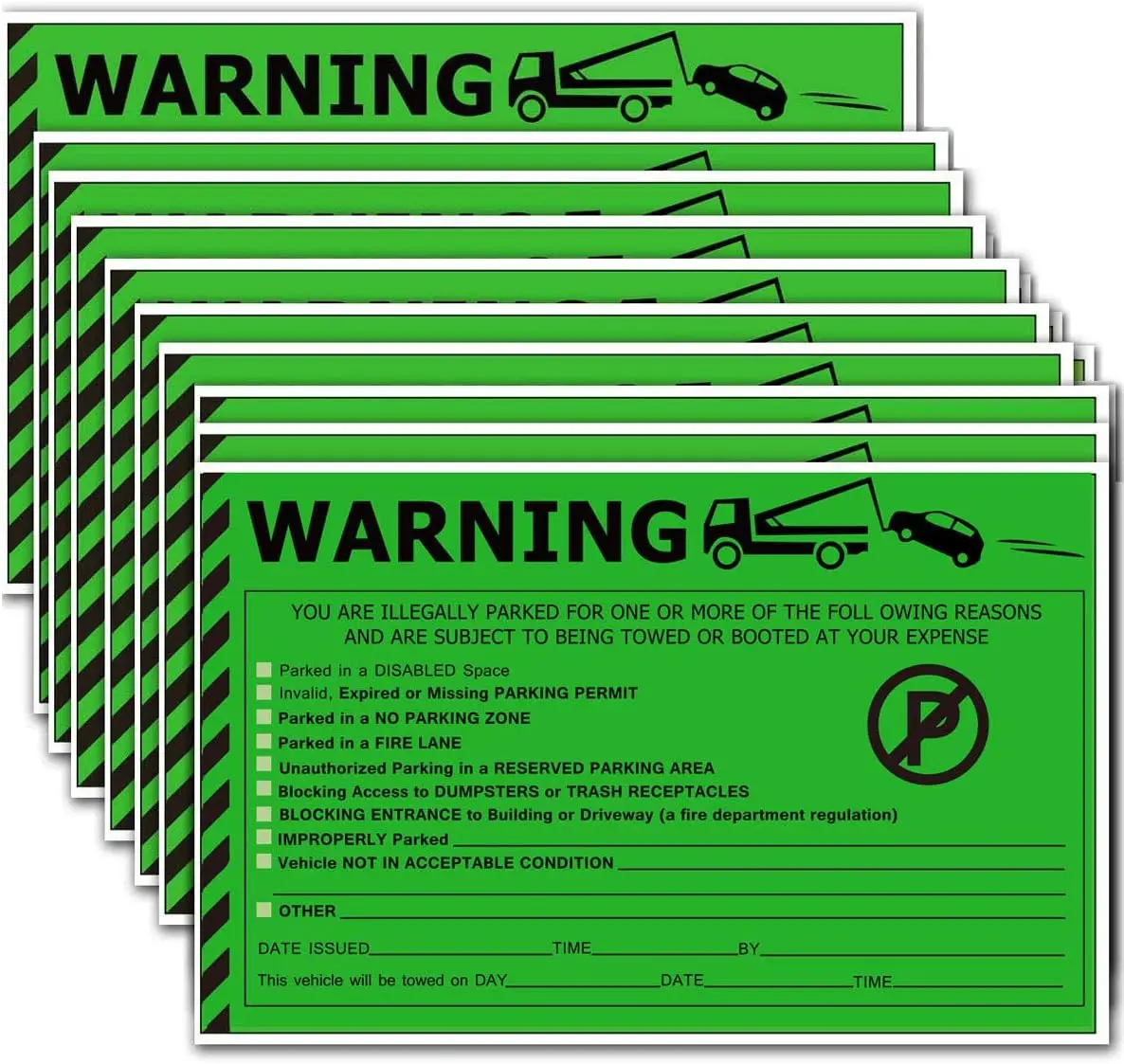 Parking Violation Stickers 