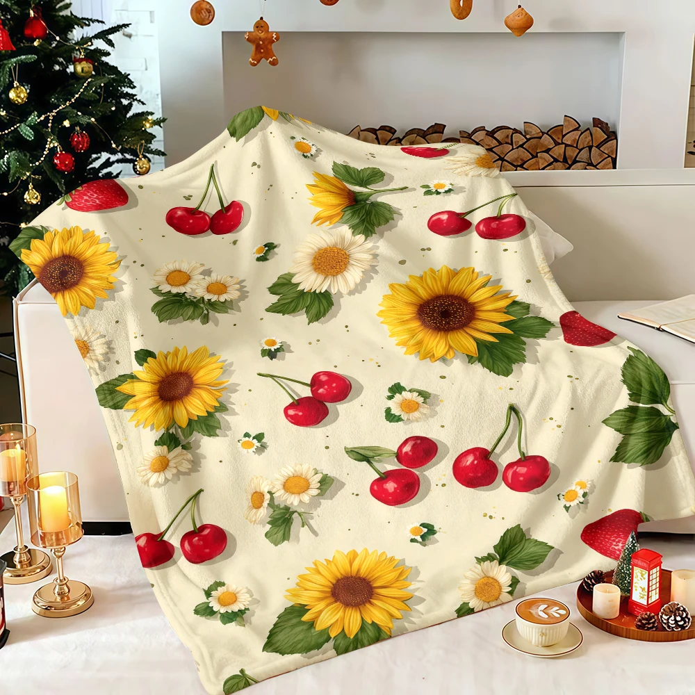 Cute Halloween Black Cat Pumpkin Flannel Blanket Soft Fuzzy Plush Cozy Warm Throw for Sofa Bed Couch Home Decor