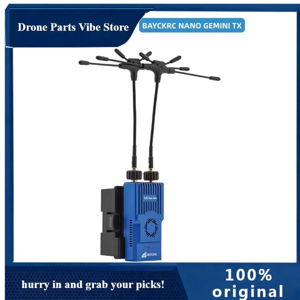 

Модуль FyBAYCK Nano Dual Band TX 915МГц/2.4ГГц ELRS 1Вт, радиочастотный модуль с двойной/одинарной антенной, встроенным вентилятором охлаждения для FPV дрона, запчасть для радиоуправляемых моделей