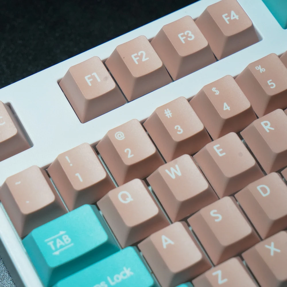 139 KeysPBT Keycaps DIY Custom  Blue and brown color combination Cartoon Theme,For Mechanical Game Keyboards 60/87/96/98/104/108