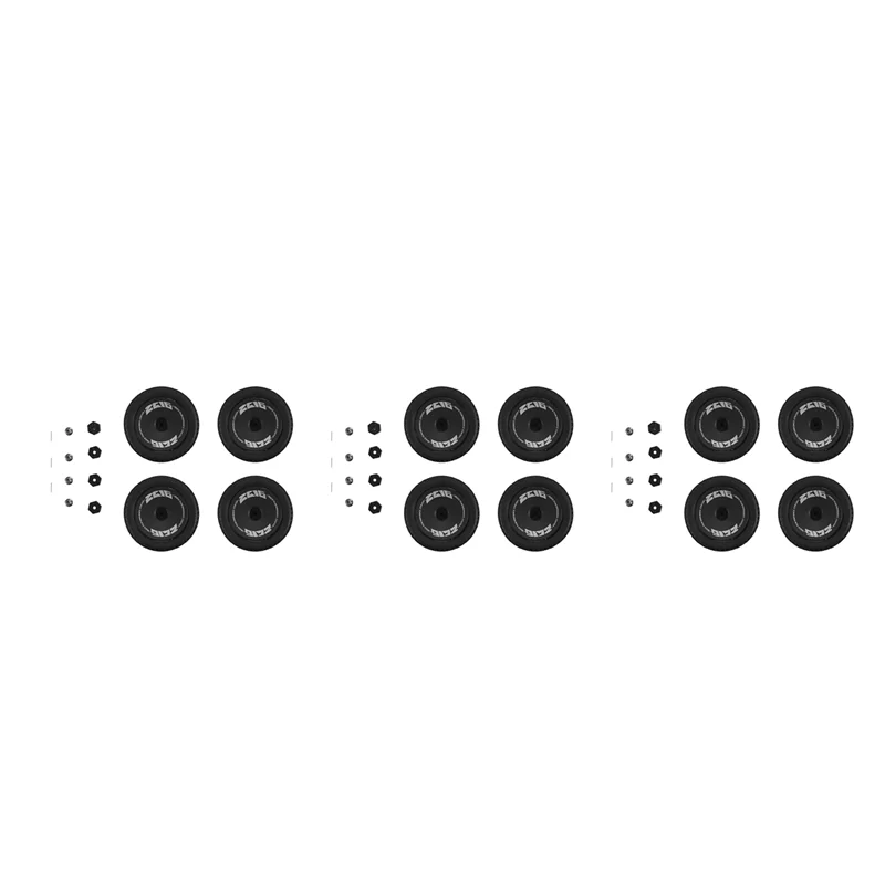 FBIL-12Pcs Rubber Wheel Tire Tyre With Hex Nut For Wltoys 144001 144010 124016 124017 124018 124019 RC Car Upgrade Parts,1