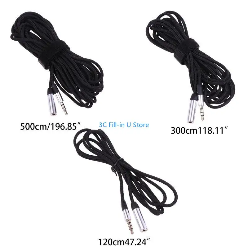 G8TA 1,2 м/для 3 м/5 м нейлон-биуд от 3,5 мм с мужским и женским удлинительным шнуром для смартфона для ноутбука ПК Аудио