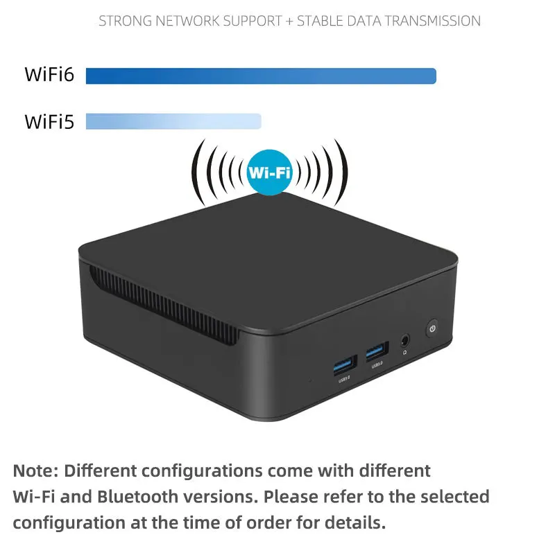 Mini host per computer N100 Quad Core CPU Corpo in plastica di alluminio per uso domestico in ufficio di intrattenimento