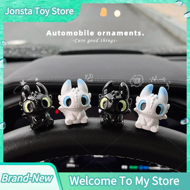 【IN STOCK】4pcs Cute Toothless Baby Doll Figure, Car Dashboard Decoration, Mini Collectible, Fun And Quirky Accessory Toys Gift
