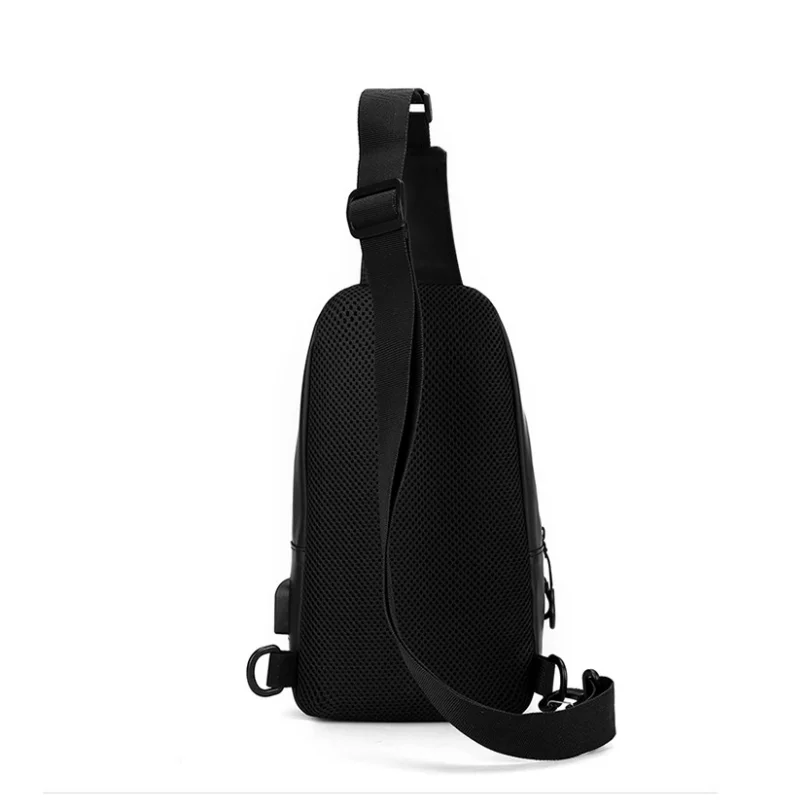 Men's Chest Bag Crossbody Bag Waterproof Shoulder Bags with USB Charging Short Trip for Male Travel Messengers Sling Bag