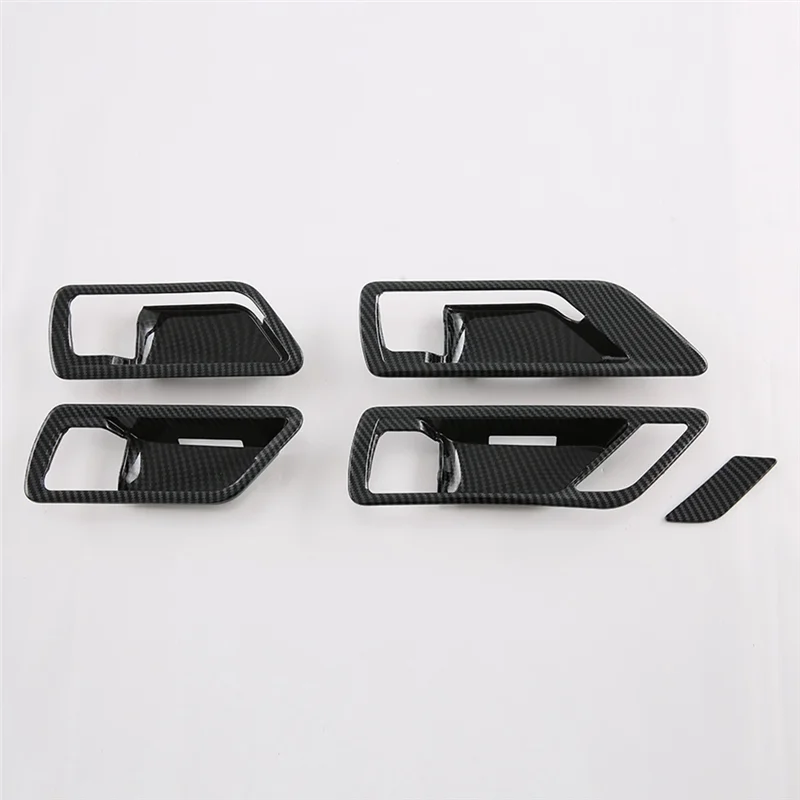 For Land Cruiser LC300 2022 2023 Interior Door Handle Bowl Cover Carbon Fiber Style Trim Sticker Accessories