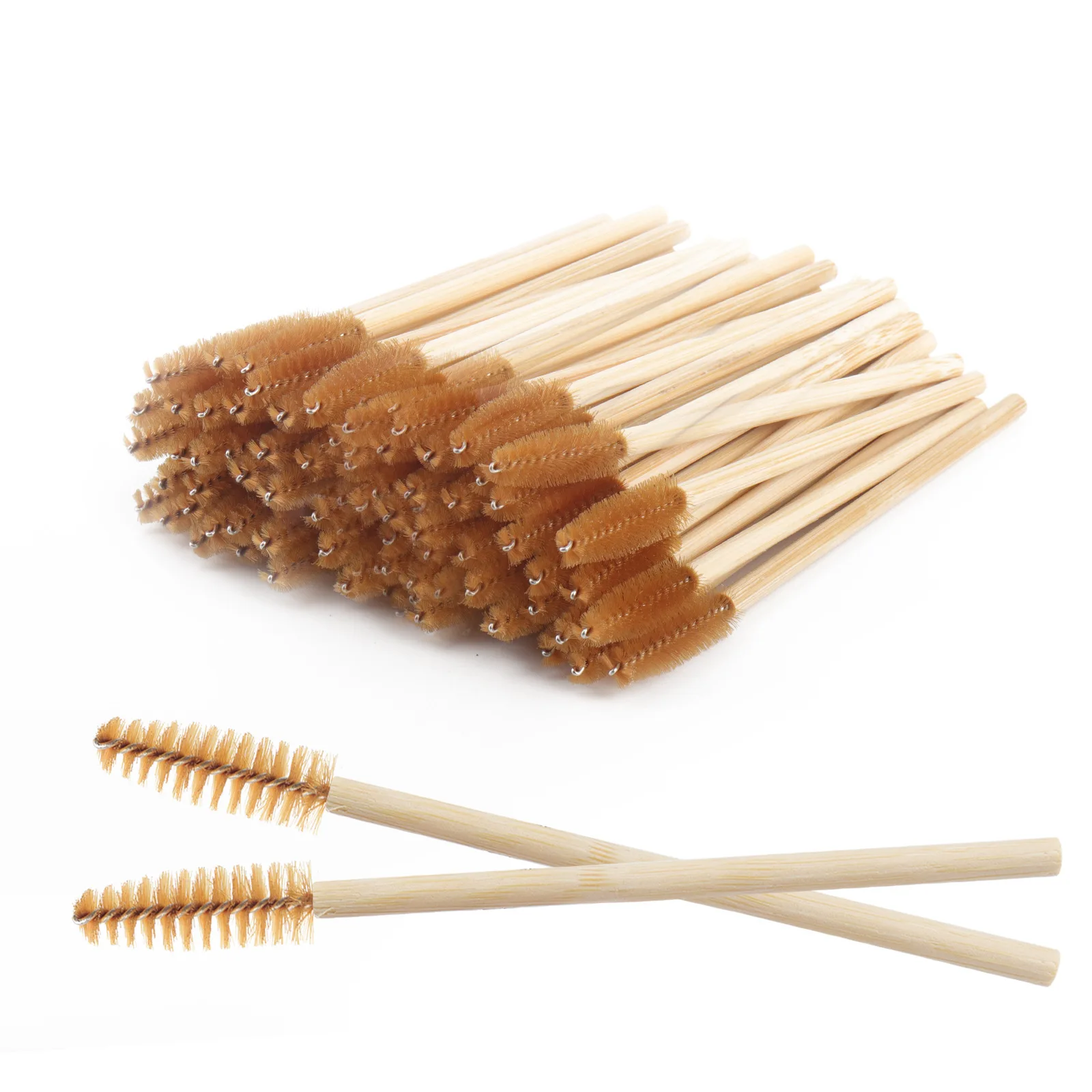 Wholesale 300pcs Disposable Mascara Wands Eyelash Brush Spoolies for Eye Lash Extension Eyebrow Bamboo Stick view 3