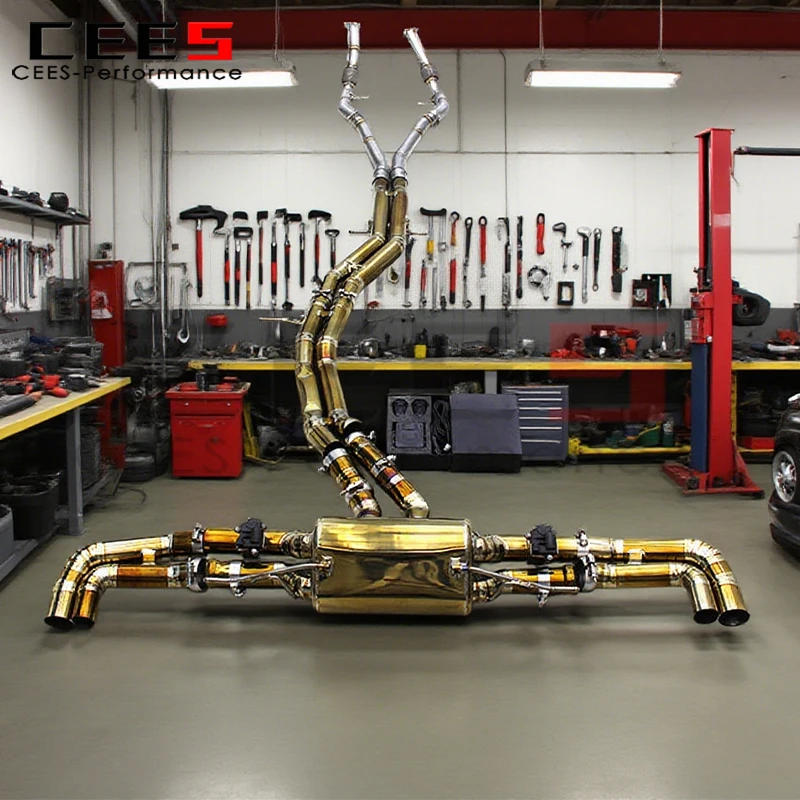 

cees Valvetronic Exhaust System for Audi RS Q8/RSQ8/Q8 2019-2023 Weight Reduction Valved Race Pipes with Remote Control