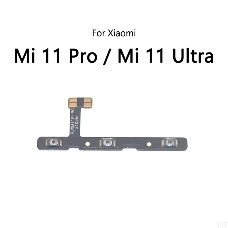 For Xiaomi Mi 11 Ultra 5G Power Button Switch Volume Mute Button On / Off Flex Cable For Xiaomi Mi 11 Lite 5G 11T Pro