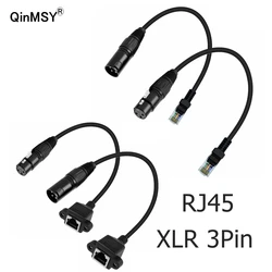 0.3m XLR 3pin Male Female to RJ45 male Female Network Connector Extension Cable for Cat5 Ethernet for DMX-CON Controller Series