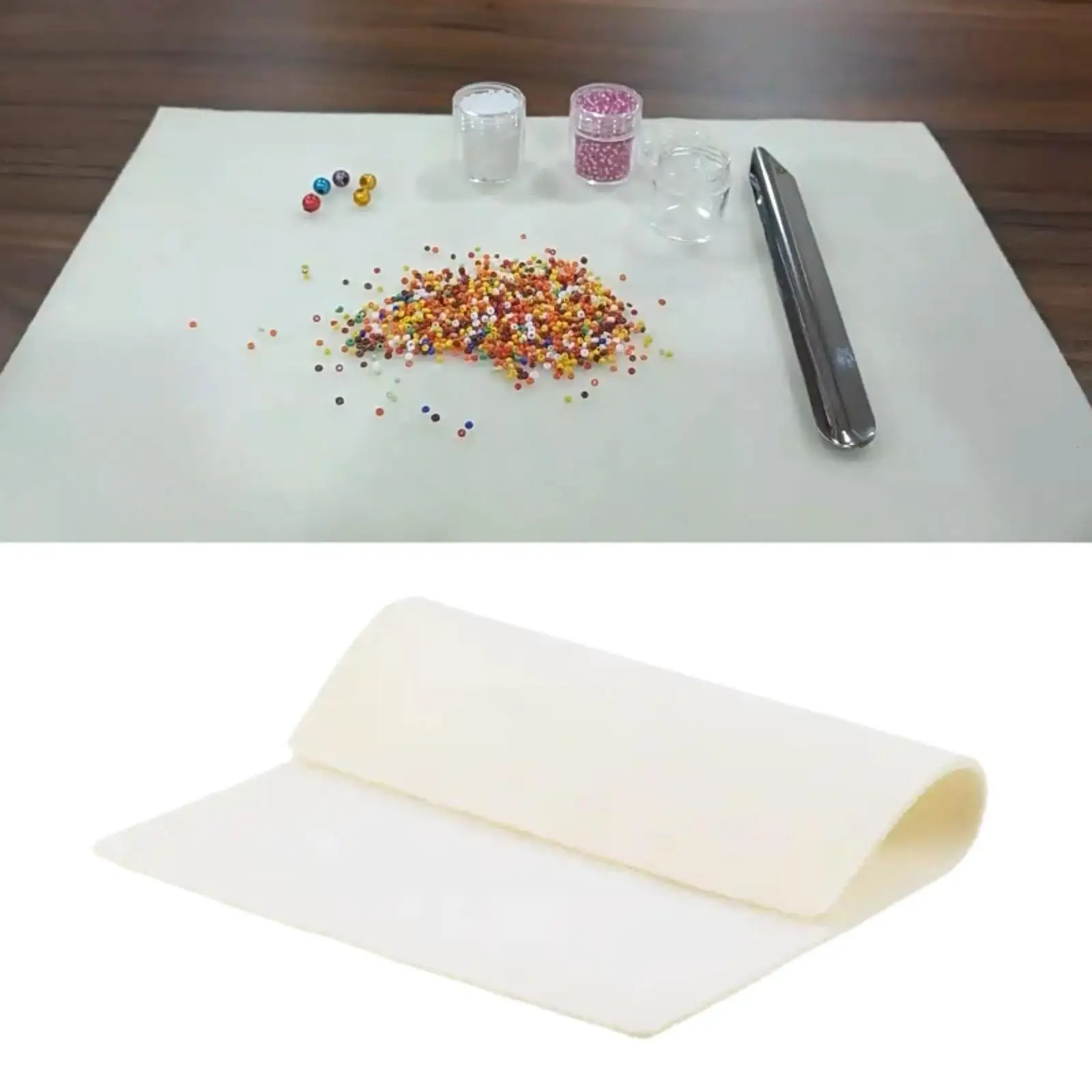 Bead Mat Sponge White Gifts Anti Slip Pad for Jewelry Making Beads Sorting