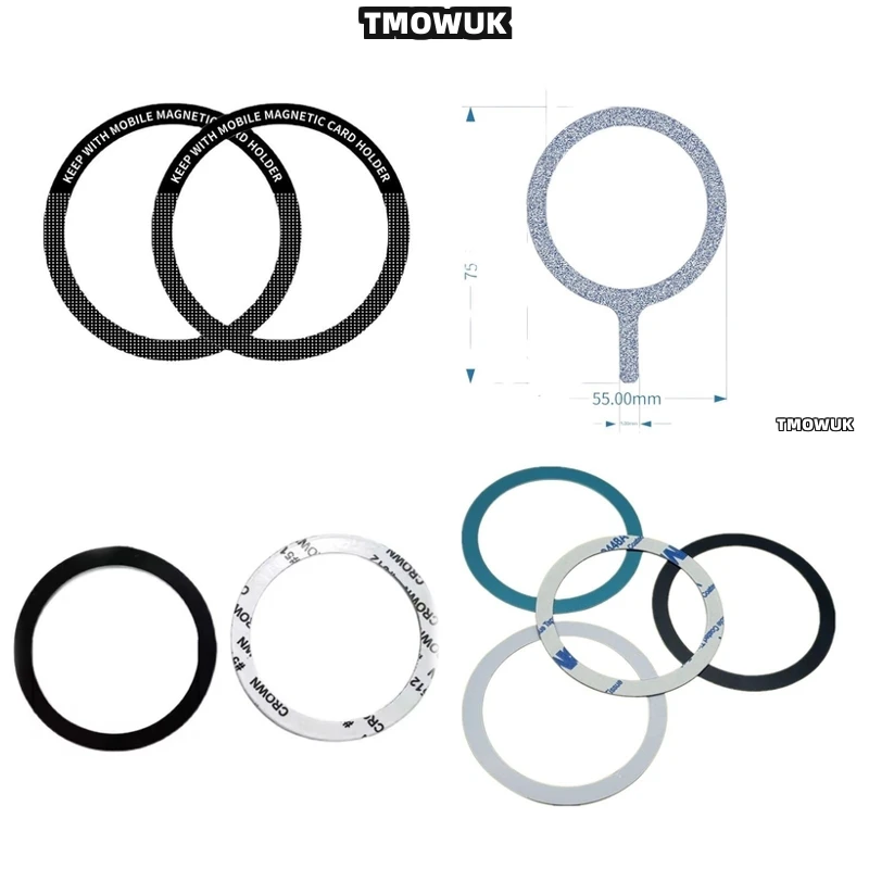 

For IPhone 13 14 15 16 Pro Max Plus Mini For Magsafe - Thin Metal Plate Ring Sticker For Magsafe Wireless Charging