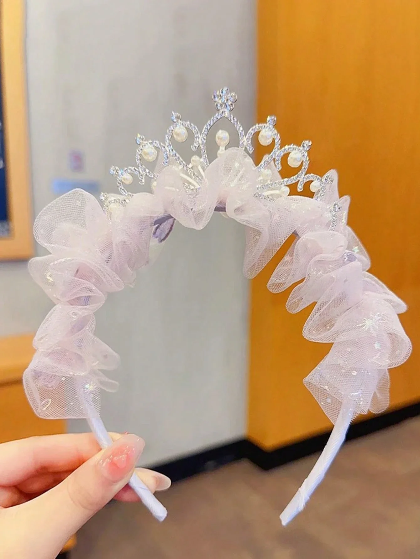 

4pcs/3pcs/2pcs/1pc/Set Teenager's Mesh Bow Crown Headband Set, Girl's Birthday Crown, Photo Shoot, Hairpin Performance