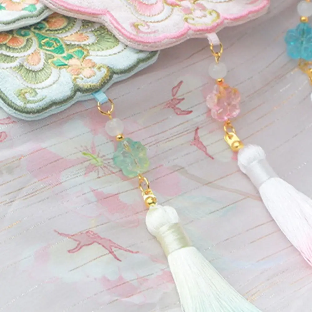 Saco de saquinho de festival de outono dos desenhos animados estilo chinês bordado saco da sorte pendurado portátil bênção bolsa hanfu acessório