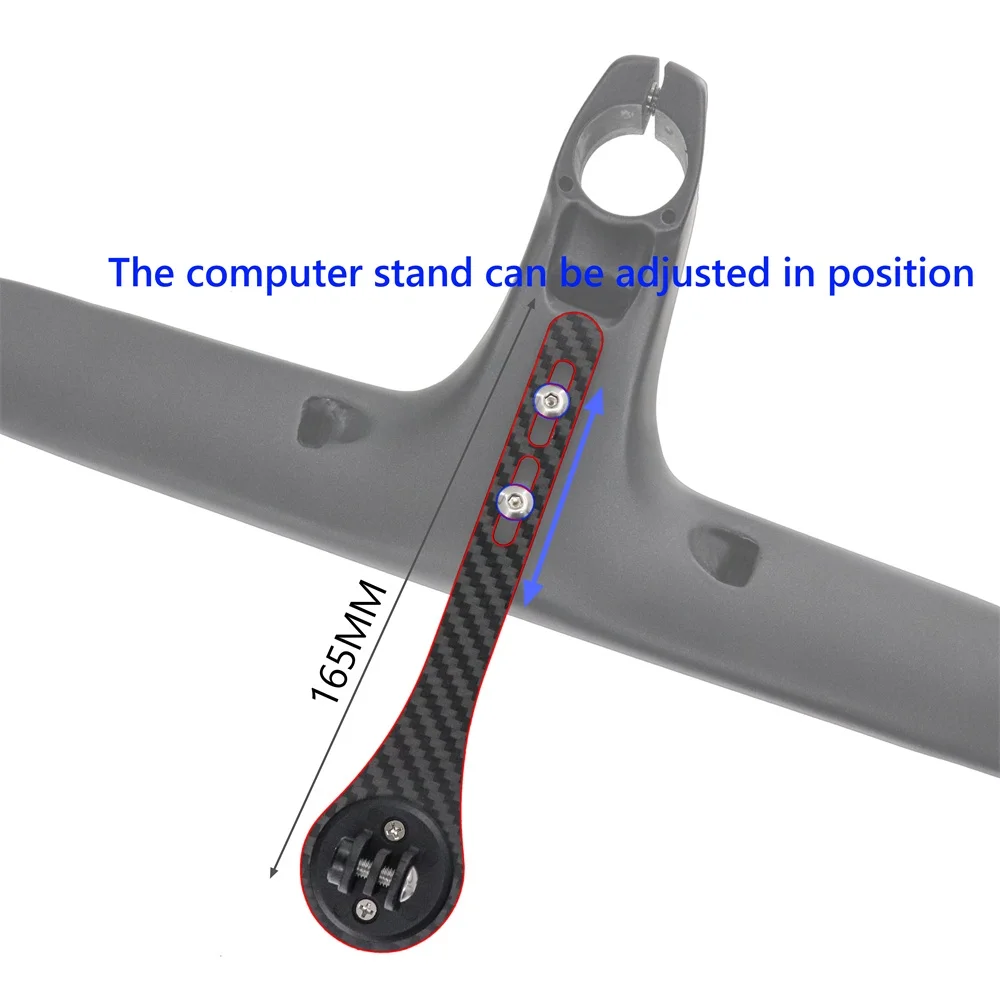 KOCEVLO Internes Kabel Rennrad Carbonfaser-Lenker Integrierter Fahrrad-Drop-Bar mit Computerhalterung und Unterlegscheiben Zubehör – Detail 9