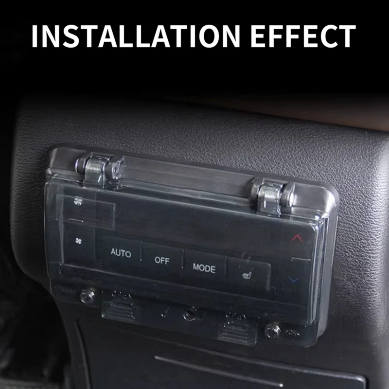 لوحة تكييف الهواء الخلفية للسيارة غطاء مضاد للركلة لملحقات حماية مفتاح تكييف الهواء Haval H9 2024 2025 #2