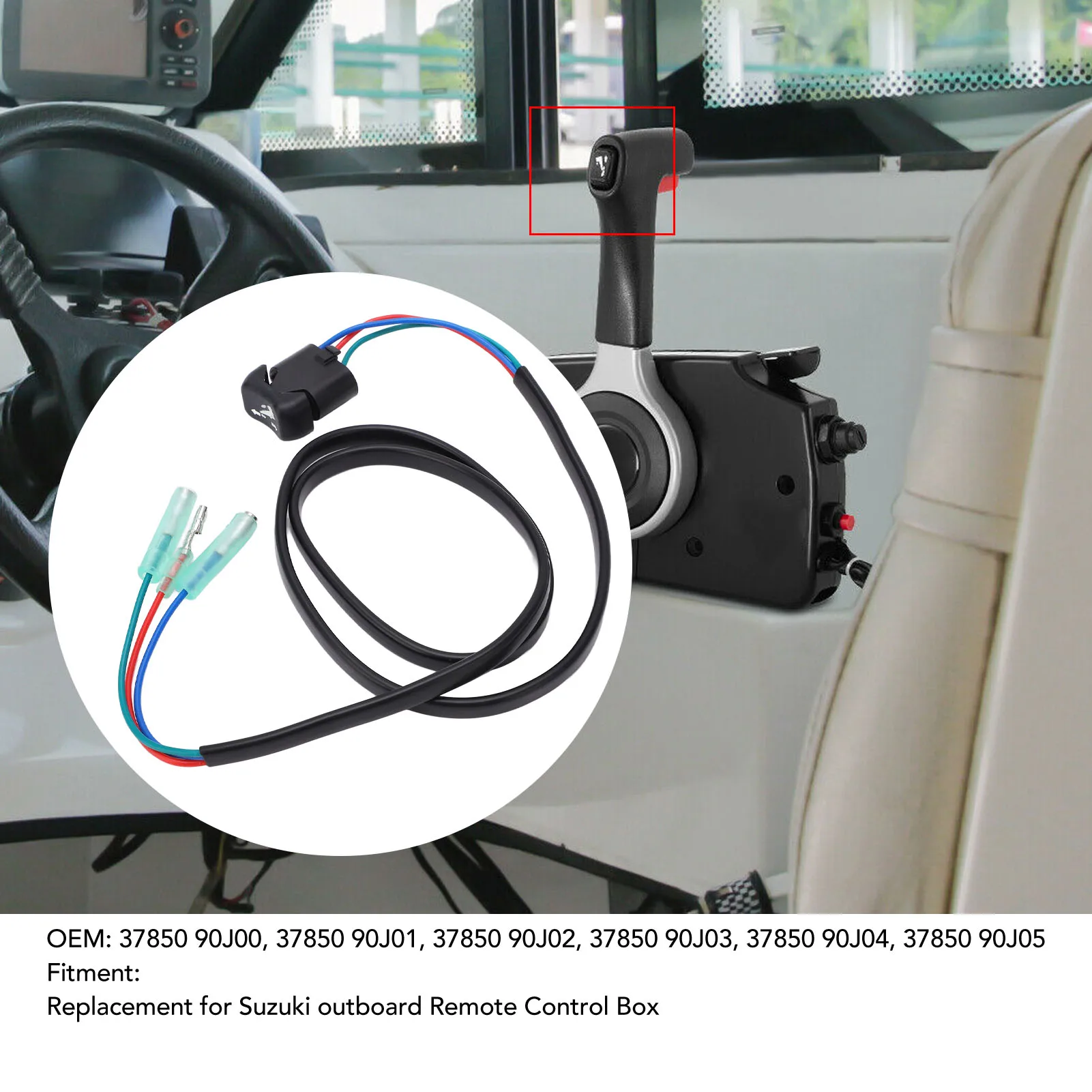 

37850 90J01 Замена наклона подвесного двигателя и наклона 37850 90J00 ABS для блока дистанционного управления подвесным двигателем