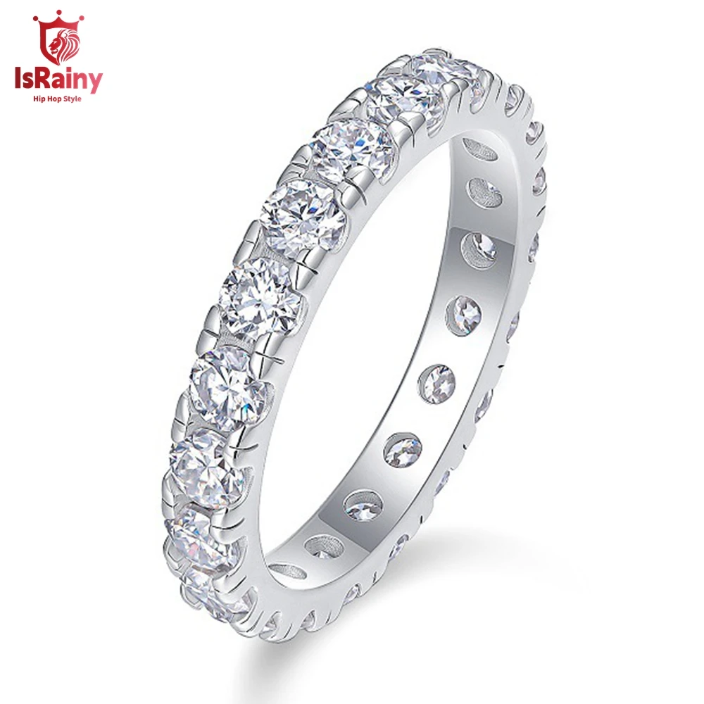 

Серебро 925 пробы, 3 мм, бриллиант 3EX Cut D All Moissanite