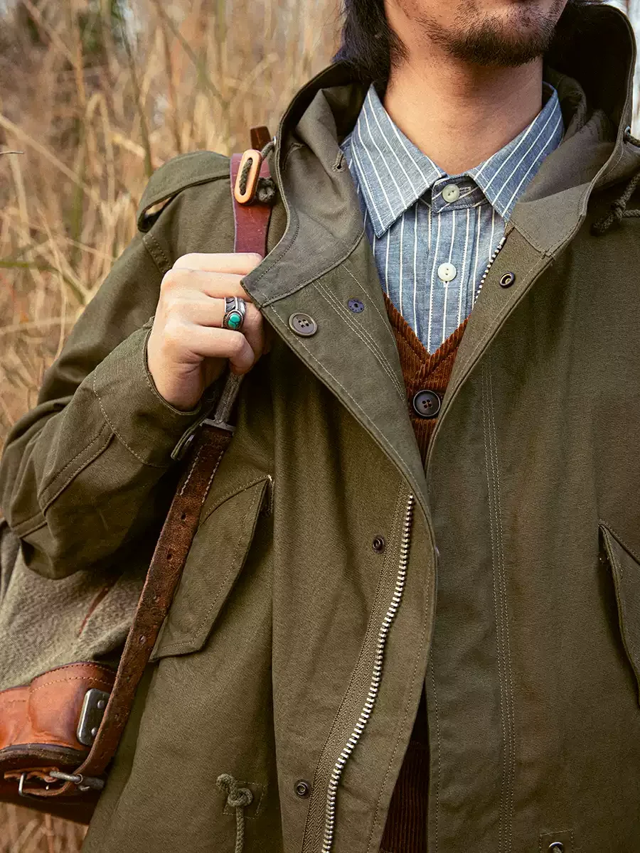 

American M51 fishtail windbreaker military jacket men's loose overalls mid-length military coat spring PARKA