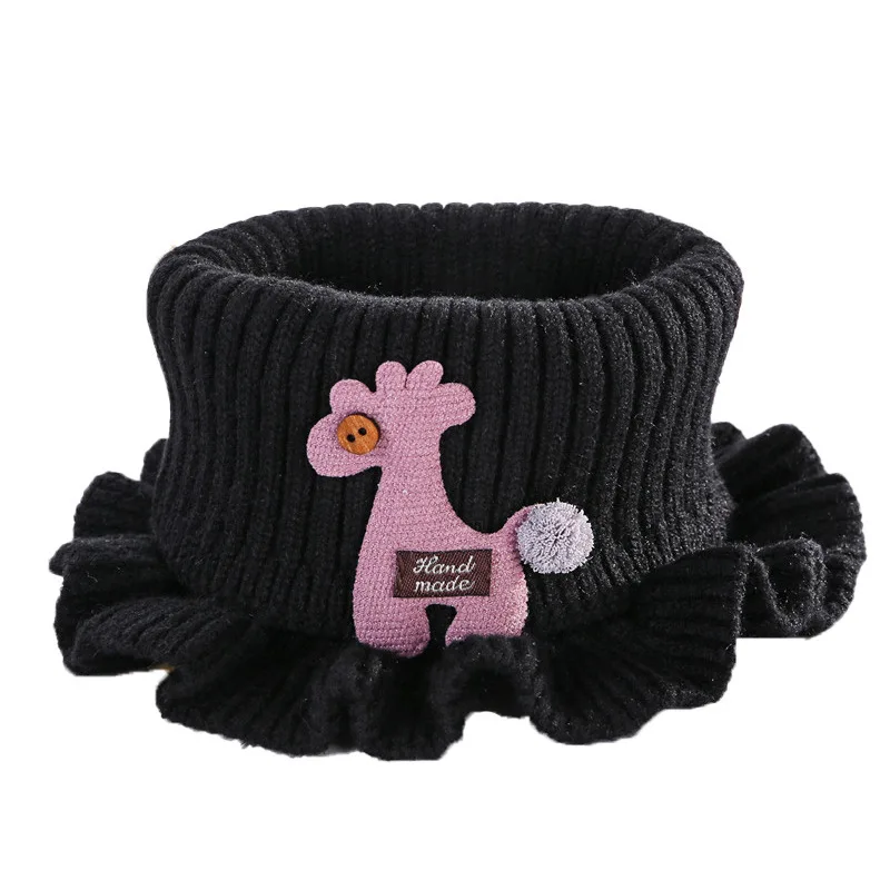 Bebés Meninos e Meninas Snood Cachecol de malha, Quente Neckwarmer para Crianças, Crianças Cute Cartoon Design, Não Mais Frio, Inverno, 2-4 Anos de