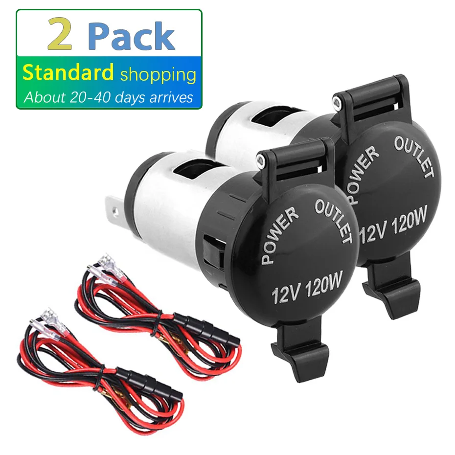 120W 12V-24V Waterdichte Auto Auto Motor Sigarettenaansteker Stopcontact Voor Motorfietsen Boten Maaiers tractoren Auto's