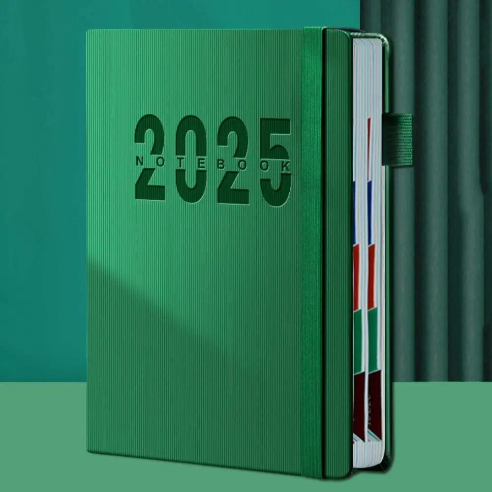 Przenośna książka A5 2025 Agenda Lista rzeczy do zrobienia Planner Przypomnienie Harmonogram Książka PU Kreatywny planer Notatnik Studenci