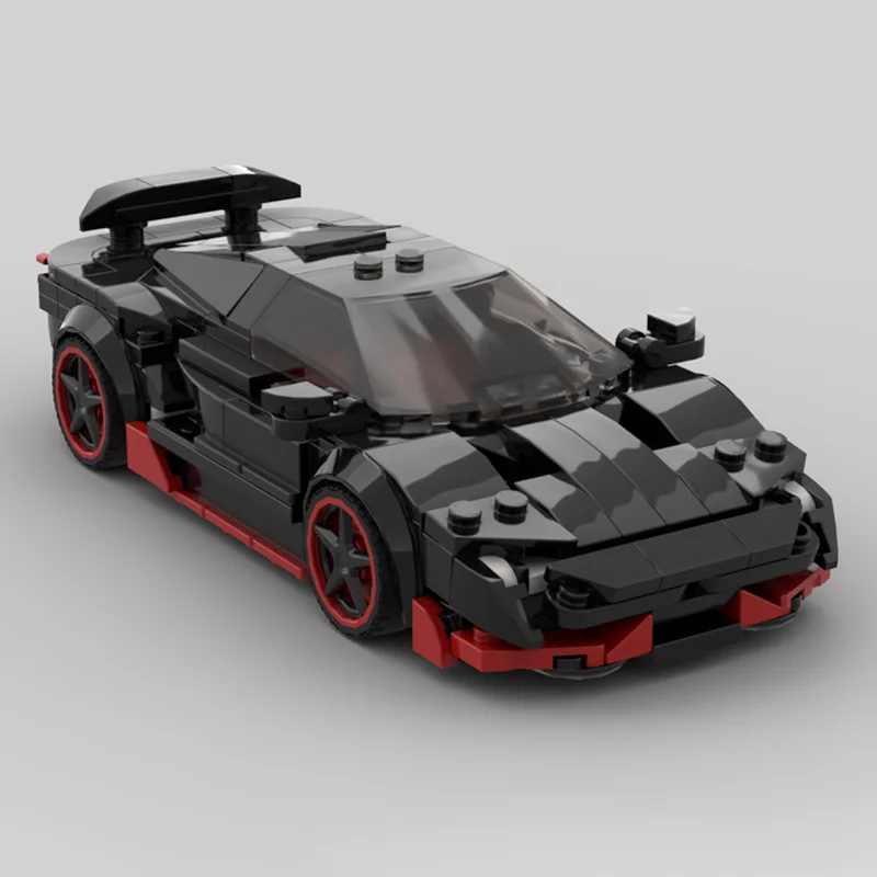 330pcs MOC Supercar Centenario Hypercar Racing Series Opening Doors Engine Cover Model Building Blocks Advanced Build Toy Gift