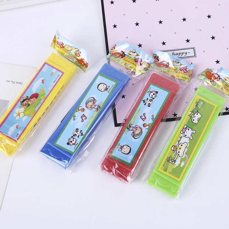 1PC Children\'s Mini Ten-hole Harmonica Toy Primary School Students Beginners Blowing Musical Instruments Harmonica Gift