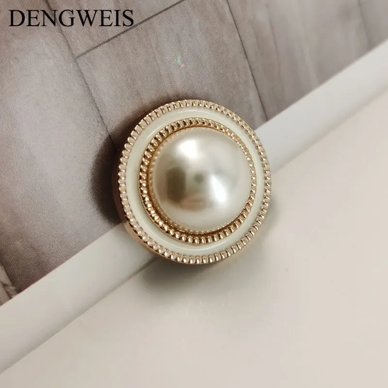 Metall Gold Perlenknöpfe für Kleidung, Mantel Windjacke Pullover Zubehör DIY Nähzubehör Knöpfe Luxus Handwerk 20/23/25 mm – Detail 3