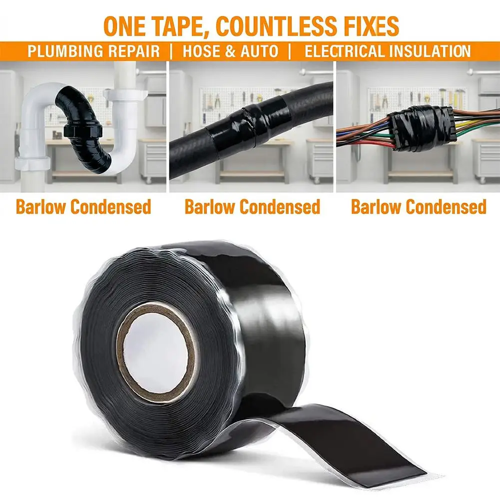 2.5*150cm Waterproof Self-Fusing Silicone Tape for Pipe Leak Repair Highly Elastic, Self-Adhesive Waterproof Tape For Leaks Flex