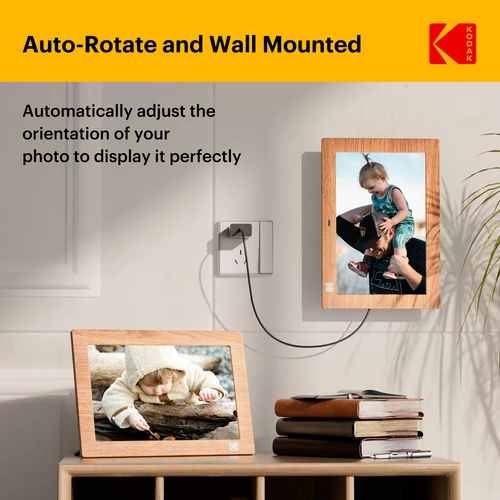 Imagen 2 del producto Kodak-marco de fotos electrónico de 10,1 pulgadas con Control remoto, pantalla HD de 1280x800, reproductor de música y vídeo, calendario, reloj, decoración de habitación