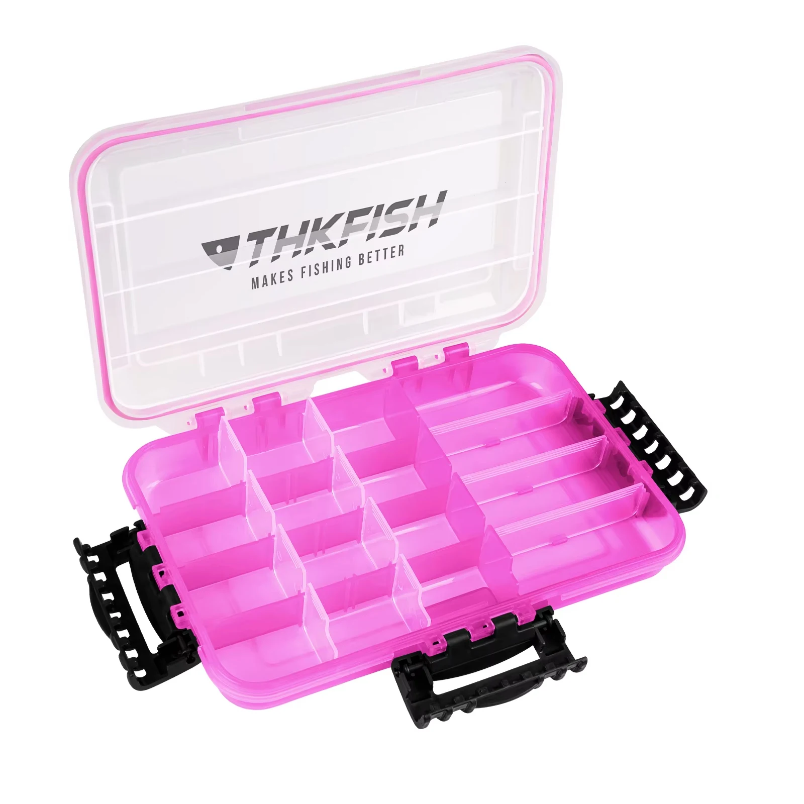 

THKFISH 1pcs Fishing Tackle Boxes Waterproof Adjustable Lures Baits Storage Box 3600ml Plastic Fishing Gear Organizer Box