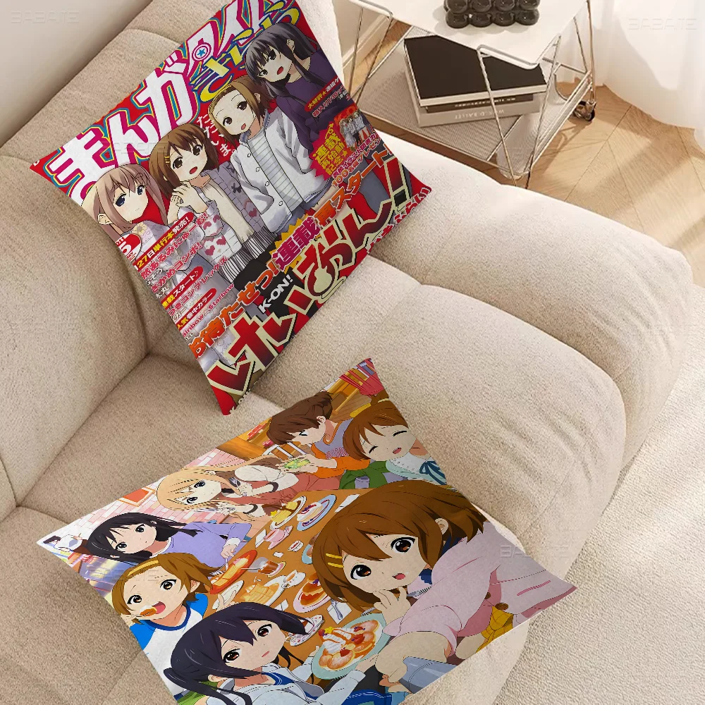 Anime K-ON KON Cushion Cover Inches Farmhouse Decor Home Throw Pillow Covers For Couch Decorations