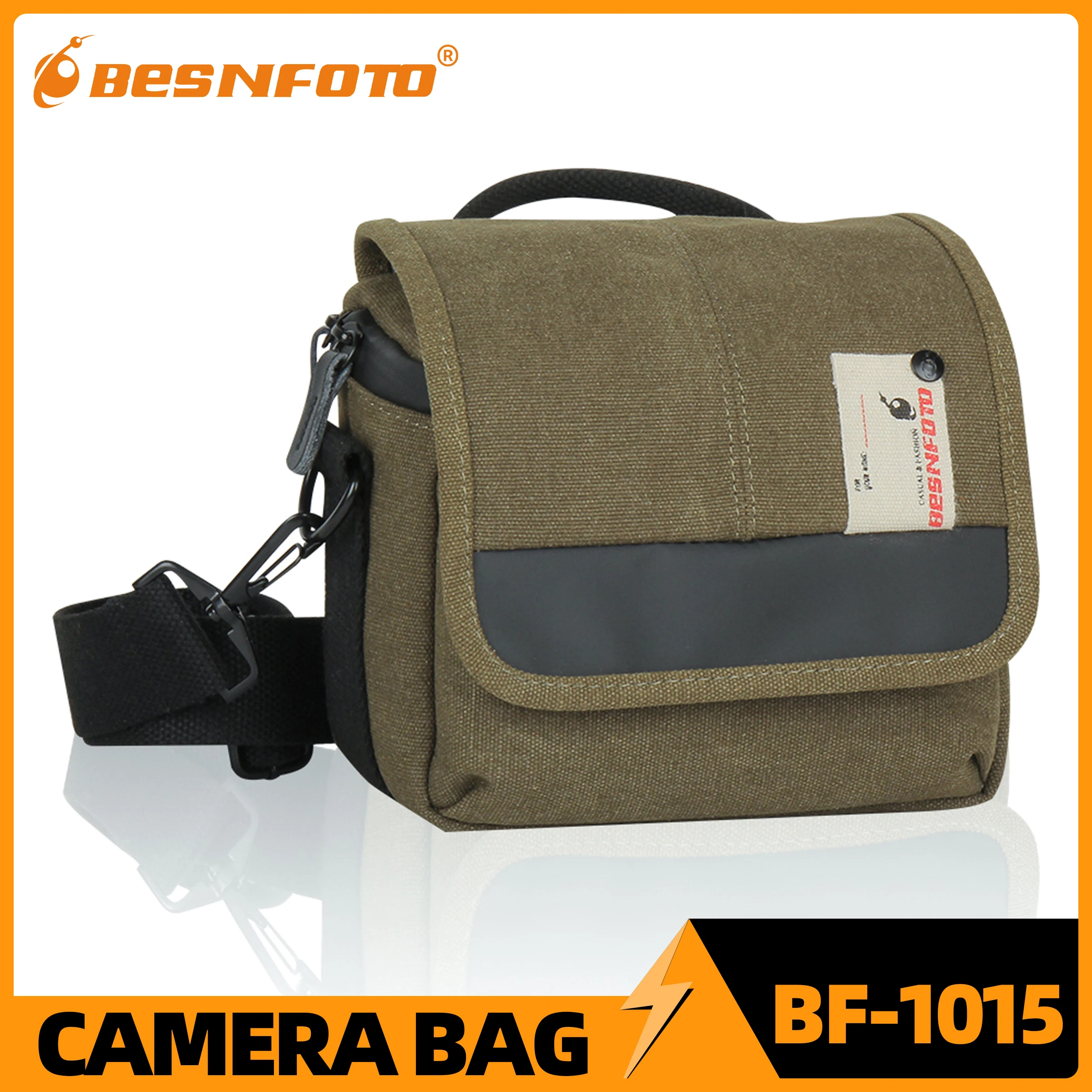 

Besnfoto Waterproof Canvas Camera Backpack for DSLR/Mirrorless, Fits Canon Nikon Sony, Adjustable Shoulder Strap