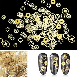 1Box 3D Metal Steampunk Gears Charms DIY Pendant Clock Watch Wheel Gear Epoxy Resin Accessories For DIY Jewelry Finding Making