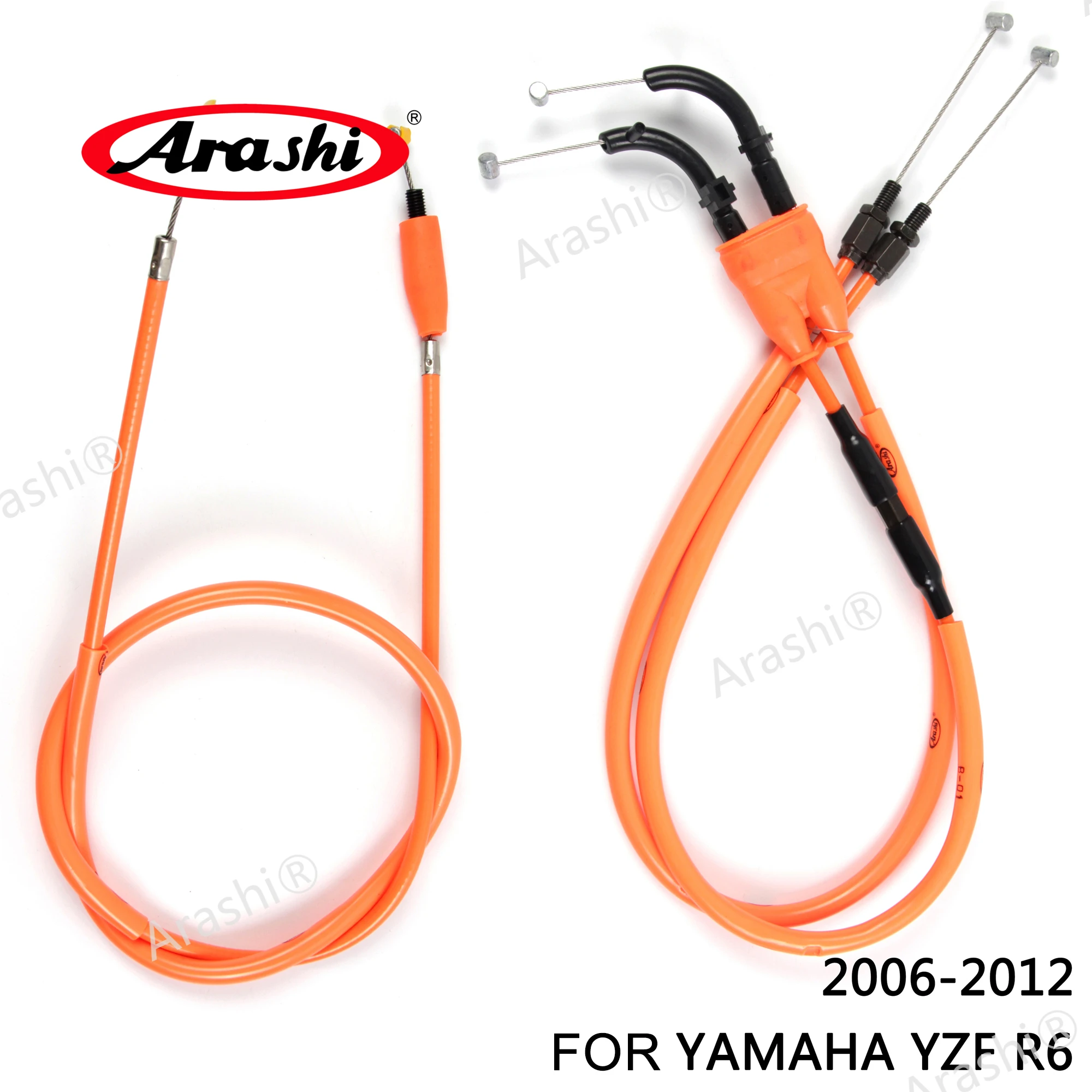 Motorcycle Throttle Line Clutch Cable Steel Wire For YAMAHA YZF R6 YZFR6 2006 2007 2008 2009 2010 2011 2012 Replacement  Parts