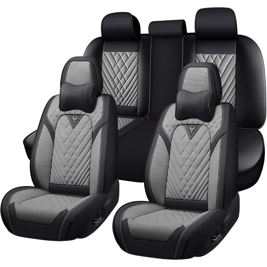 

Waterproof Faux Leather Car Seat Covers for Chevy Camaro 20002024 Luxury Automotive Interior Accessories 5Seat Set with Pillow