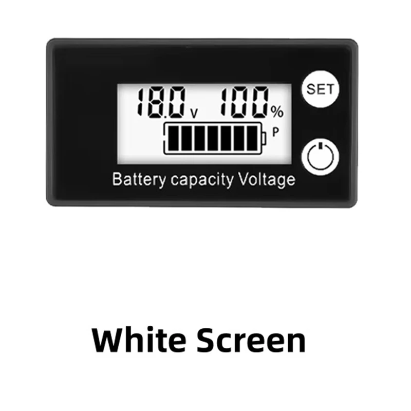 A7THK-voltímetro de batería DC 8-100V indicador de capacidad medidor de potencia litio Lifepo4 celda de plomo-ácido 12V 24V 48V pantalla LCD