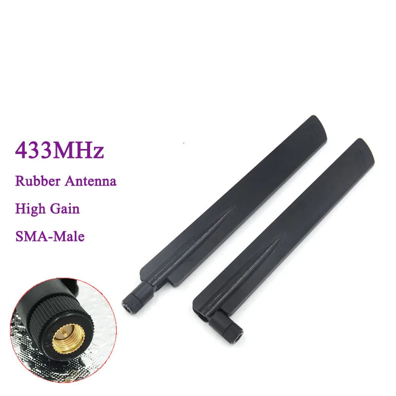 4pcs/lot High Gain 12dBi 433MHz Radio Antenna SMA Omni-Directional Wireless Microphone Receiver Wireless Sensor Network