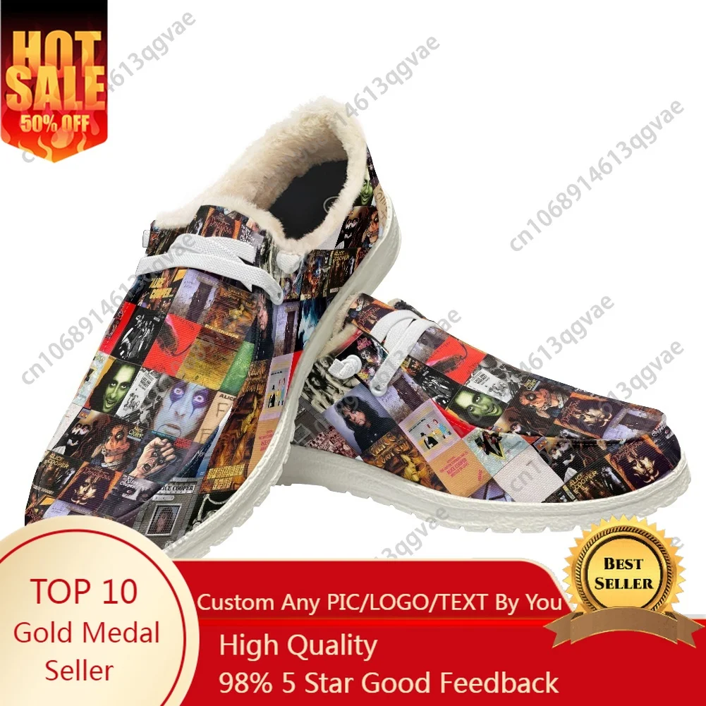 

Hot Alice Cooper Horror Rock Casual Shoes Plush Flat Shoe Men Woman Breathable Outdoor Lightweight Footwear Custom Shoe