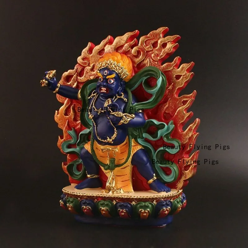 1pc Resin Diamond Hand Bodhisattva Tibetan Tantric Protector God Feng Shui Ornaments Household Sacrificial Buddha Statue