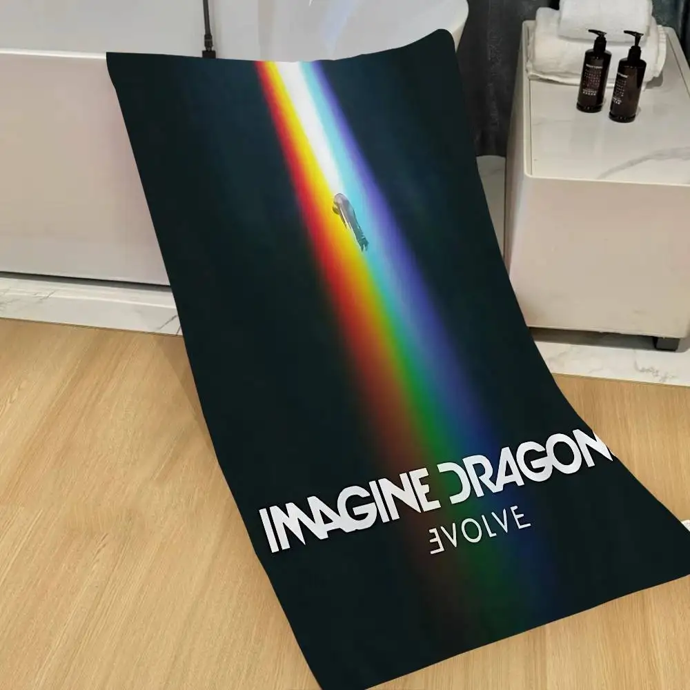 Rock Band Imagine Dragons Bath Towel Microfiber Soft Water Absorbing Breathable For Girl Kids Decorative Cartoon Beach Towel