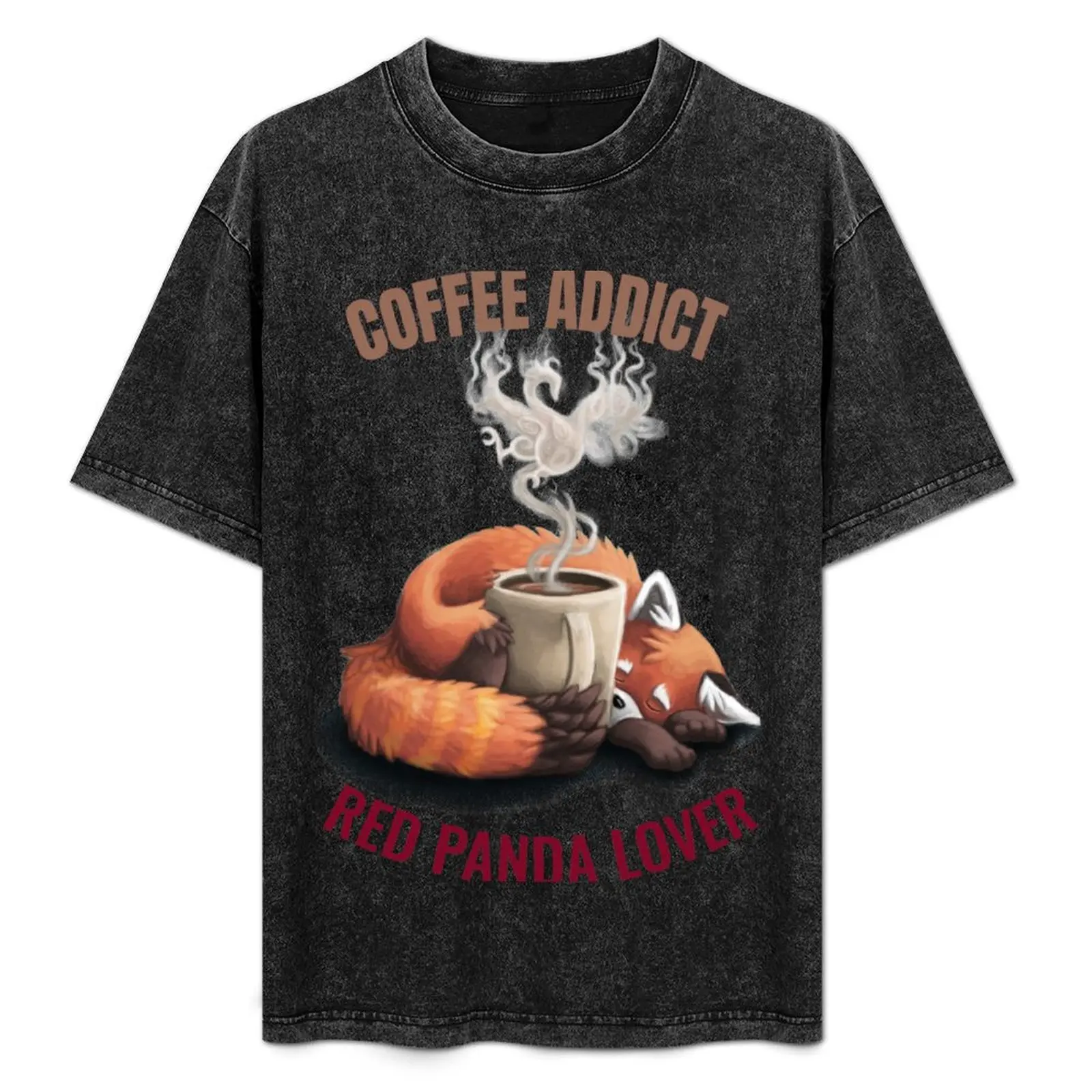 

Coffee and Red Panda Lover T-Shirt shirts graphic baggy shirts mens graphic t-shirts big and tall