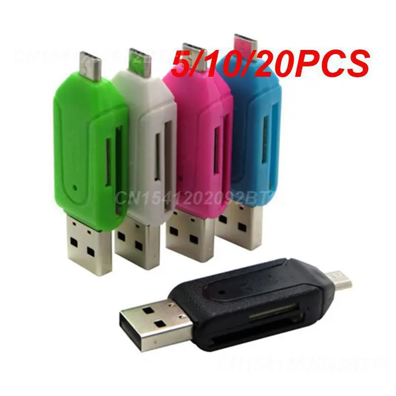 5/10/20PCS Otg Card Reader Convenient Efficient Usb Adapter Card Reader Portable Advanced Card Reader Fast Transfer