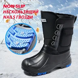 Winter Men's Outdoor Boots Warm Waterproof Snow Boots for Men Fishing Boots Men's Non-slip Hiking Boots Male Sneakers Work Boots