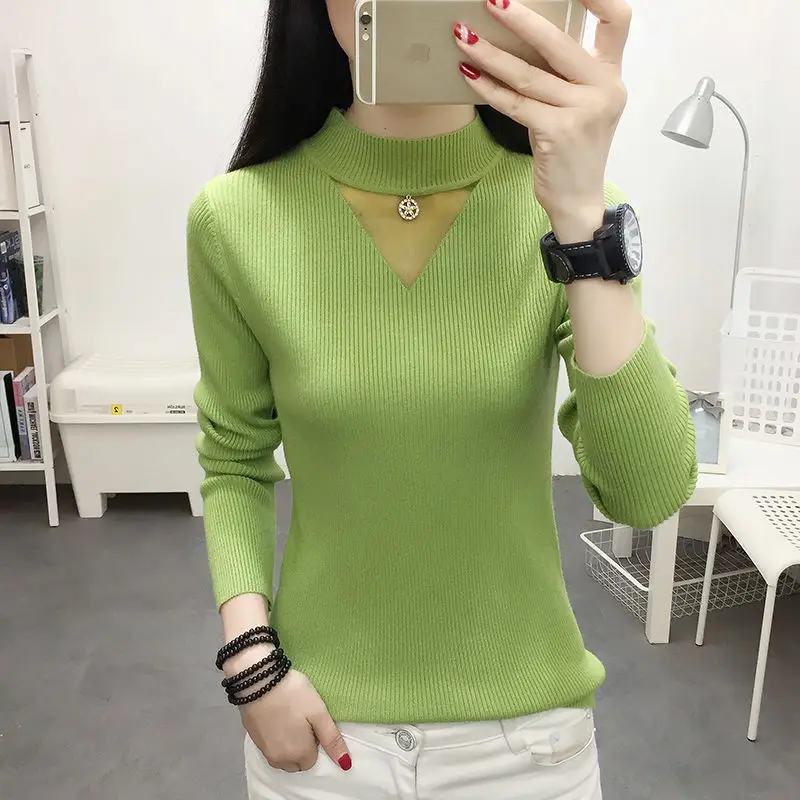 Simplicity Basic Off Shoulder Elegant Pullovers Autumn Winter Long Sleeve Slim Harajuku Sweaters Casual Fashion Women Clothing