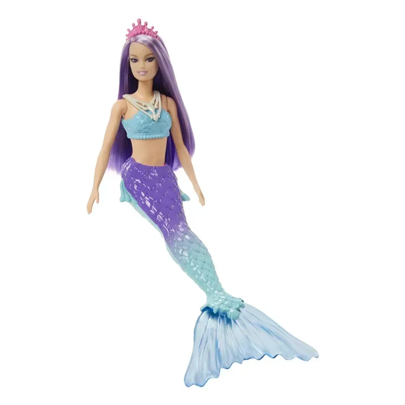 New 100% Original Mattel Barbie Dreamtopia Mermaid Doll Purple Hair Toy for Girls Genuine Brand Christmas Gifts for Chiildren